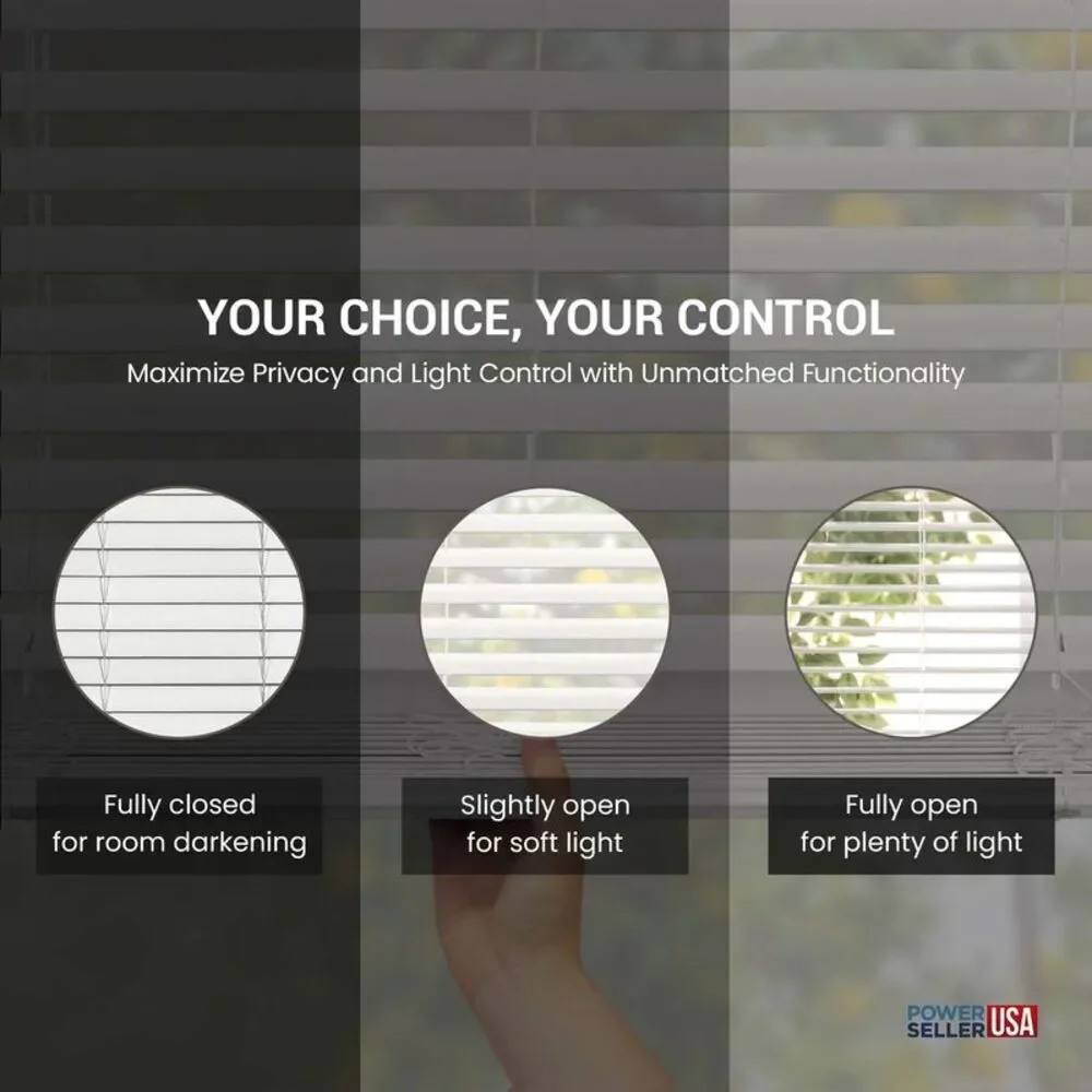 PowerSellerUSA Cordless Window Blinds, Privacy & Room Darkening 2